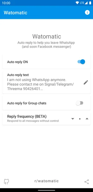 Watomatic  Auto Reply For WhatsApp